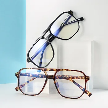 ШОН Анти Синя Светлина TR90 Ретро Нитове Тестени изделия Рамки За очила Дамски Модни Мъжки Оптични Компютърни Очила
