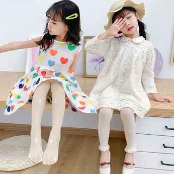 Летни тънки детски чорапогащи за момичета прозрачни красиви чорапогащници с заек детски чорапи по щиколотку детски панталон за малки деца