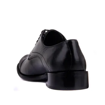 Fosco - Мъжки обувки от естествена кожа, дантела, Модельная обувки Черно тютюнев цвят, Мъжки обувки, Размер 37-47 2020, Произведено в Турция
