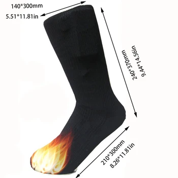 Турмалиновые Магнитни чорапи, Чорапи с топъл Мъжки Женски Отделението отделение Зима топло за краката, захранван с батерии и Електрически чорапи Затопляне чорапи