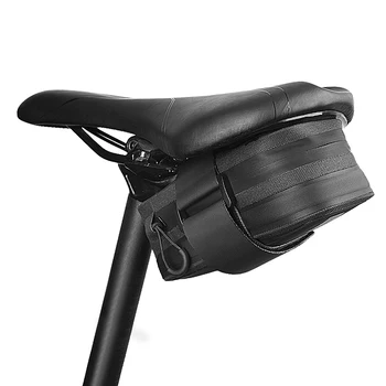 SAHOO Велосипедна седельная чанта Непромокаемая Подседельная чанта за велосипед, Подседельная чанта за велосипед, Светоотражающая Велосипедна чанта за съхранение, Задни сух пакет