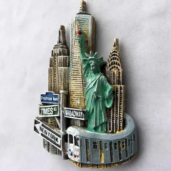 Ню Йорк, САЩ 3D Магнити За Хладилник Туристически Сувенир Колекция Магнитни Стикери за Хладилник Подарък Ръчна изработка