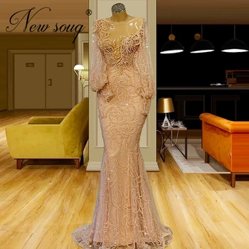 Вижте Торо Мъниста Вечерни рокли за жени Халати Вечер с дълги ръкави Кристали 2022 Вечерни рокли Арабското женствена рокля за бала