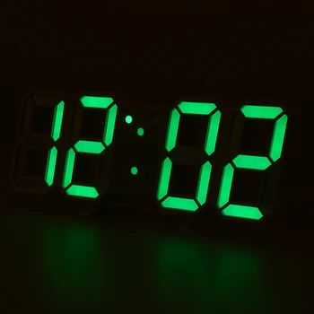 3D LED Стенни Часовници с Модерен Дизайн Цифрови Настолни Часовници с Будилник лека нощ Часовници За Украса на Дома Хол Електронни Инструменти