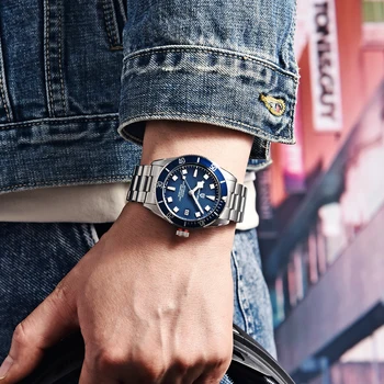 2021 Нов ДИЗАЙН на PAGANI BB58 Мъжки механични часовници луксозни автоматични ръчен часовник водоустойчив часовник от неръждаема стомана Reloj Hombre