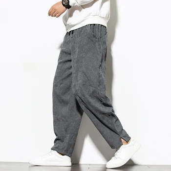 Мъжки панталони за джогинг Мъжки черни памучни удобни панталони Летни Ежедневни улични свободни панталони в корейски стил Мъжки спортни панталони