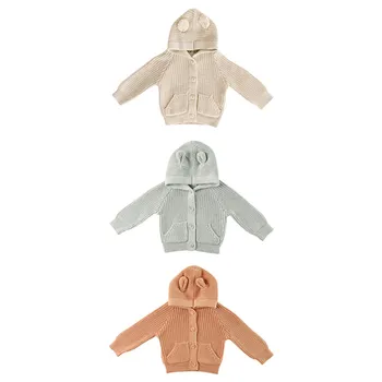 EnkeliBB Жилетка за малки момчета и момичета Прекрасни уши Марка дизайнерски дрехи Детски зимни палта Детско палто вязаное