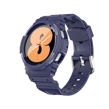Нов Луксозен Здрава Каишка за часовник Armor Pro за Galaxy Watch 4 44 мм 40 мм Корпус, с Каишка Розова Гривна Аксесоари