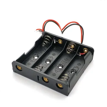 Титуляр Пластмасова Кутия За Съхранение на Отделението за батерията AA С 4 Слота за Високо Качество на Гореща Разпродажба