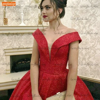 Блестящи червени вечерни рокли 2021 Нова бална рокля дантела Дамски светлоотразителни рокли Дълга вечерна вечерна рокля по поръчка Robe De Soiree