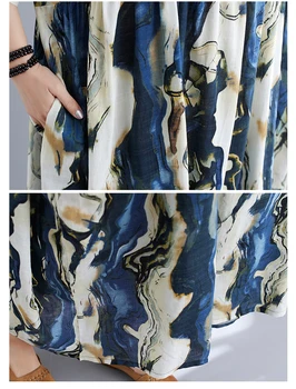 Oladivi Оверсайз Оверсайз Maxi-Дълга рокля с джобове За жени Лято 2021 Голям е Размерът на Ежедневните свободни рокля Туника 4XL 5XL 6XL 8XL