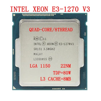 Процесор Intel Xeon E3-1270 V3 8 М Кеш, 3,50 Ghz,LGA1150, 80 W ,Четириядрен процесор e3 1270v3 за настолни КОМПЮТРИ