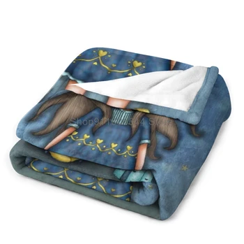 Coquet Арт Карикатура Санторо Горжусс Хвърли едно Одеяло Топли Пухкави Покривала за зимни постелки 3D Печат Меко Микро Флисовое одеяло
