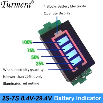 Индикатор за зареждане на батерията 2S 8,4 НА 3S 12,6 4S 16,8 В 5S 21 6 S 25,2 В 2-7 Серия Литиева Батерия Модул Капацитет за отвертка shura