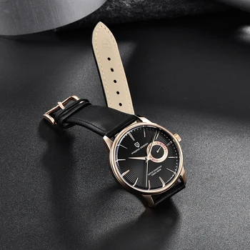 Нов ДИЗАЙН PAGNI кварцов мъжки часовник модерен бизнес часовник водоустойчив мъжки кожени спортни часовници мъжки луксозни маркови златни часовници