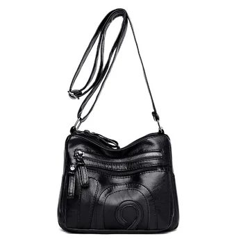 Нови дамски чанти, Чанти за рамо за жени Малка чанта от мека кожа, Луксозни Чанти, Маркови чанти през рамо