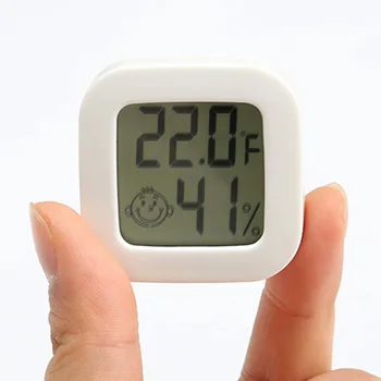 Цифров LCD термометър, Влагомер Закрит Мини-Измерване на Температура и Влажност на въздуха Електронен Монитор Усмихнато Лице Цифров LCD термометър