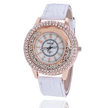 2022 Пясъчен часовник Идея Творчески Дамски Модни бели кварцови часовници с кристали Най-добрата марка на Луксозни Ежедневни часовници Женствена рокля Ръчен часовник