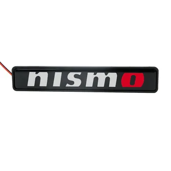 1бр ABS Хромирана Решетка на Предния Капак Емблема на Колата LED Светлини за украса NISMO Nissan Tiida Teana Skyline Juke и X-trail Almera Qashqai