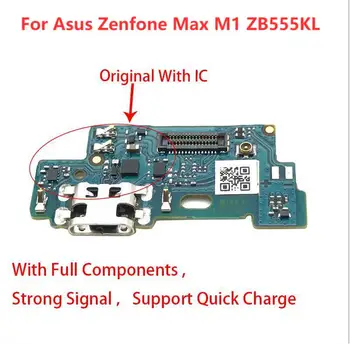 За ASUS Zenfone Max Pro M1 Plus ZB601KL ZB555KL ZB634KL M2 ZB633KL Конектор USB Порт За Зареждане на Гъвкав Кабел С Микрофон