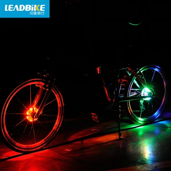Leadbike Велосипеди Колело Светлина Мотор Предна/Задна Ступица Светлина Led Сигнална Лампа Със спици, Кормило Декорация Аксесоари За нощно Каране На Велосипед