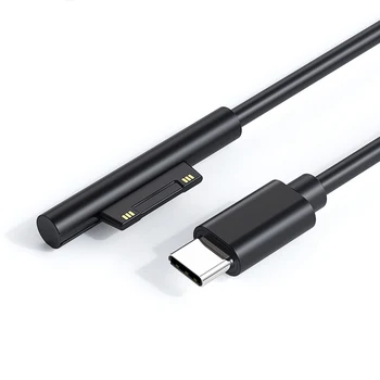 Бързо Зареждане от USB Type-C Източник на Захранване за Microsoft Surface Pro 7 3 4 5 6 15 В 3A PD Зарядно Устройство за Таблета, Кабел-адаптер Кабел