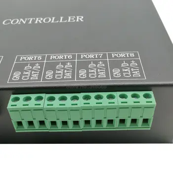 H801RC 8 Пристанища Крилото led пиксельный контролер Работа с компютърна мрежа или контролер Marster(H803TV или H803TC) Памет 8192 пиксела