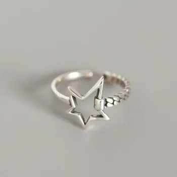 Ново Приказно Звездно пръстен върху пръста за жени Реколта Бохо Кокалчетата на Вечерни пръстени Готик Пънк, Бижута, Подаръци за момичета