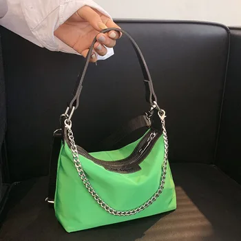 Найлонови чанти за рамо За жени Мини чанта на рамото си под мишниците Реколта Зелени холщовые клатчи Портфейл Дамски чанта през рамо Ретро Скитници,