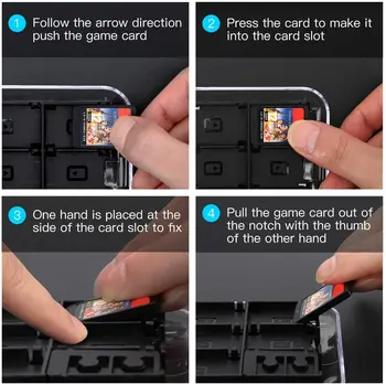 Твърда Обвивка Кутия За Карти игра Защитен устойчив на удари Притежателя Патрон Калъф За Съхранение за Nintendo Switch / Switch Lite