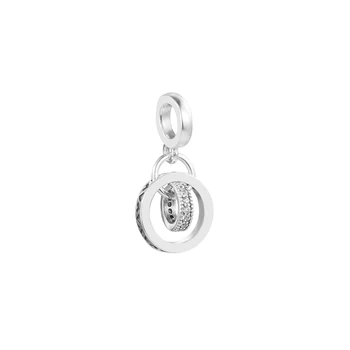 2021 Нов Подходяща Гривна Pandora Charms За жени 925 Сребро Логото на Кръгове Болтающиеся Мъниста за бижута Berloques
