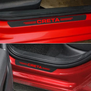 4шт Авто Външен Покровител е на Прага на Педалите Тампон Тампон от въглеродни влакна етикети за Hyundai CRETA Аксесоари