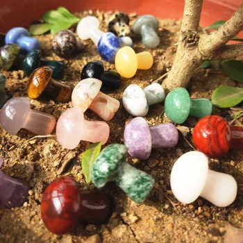 20pcs Малки Всички видове Гъби от скъпоценни камъни, от Естествен Розов Кварц Кристал Ахат Лечебни Гъби