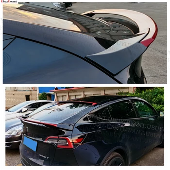 За Tesla, Модел Y Спойлер, Крило на багажника на Колата, За да Tesla Модел Y 2020-Up Аксесоари Спойлер НЕОКРАШЕННЫЙ / от въглеродни влакна ЦВЯТ / Гланц Гланц