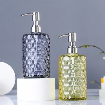 500 мл Стъклена Опаковка сапун Nordic Бутилки от шампоан за баня, Хотелско Домашно Дезинфектант за ръце Течна Празна бутилка за съхранение на презареждане