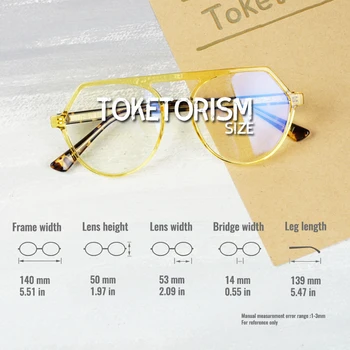 Токеторизм Модни дамски прости очила за компютър със синя светлина, Блокиране на слънчеви Очила, Рамки за очила