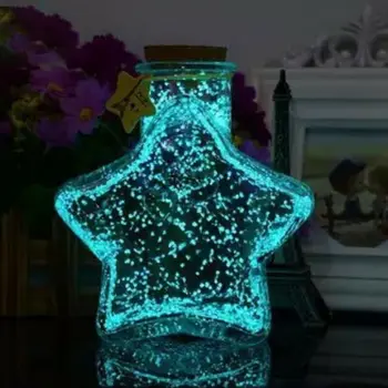 Светлинен Чакъл Нажежен камък Свети в тъмното Декорация на партита Сребрист Пясък Аквариум за риби Флуоресцентни Частици направи си САМ