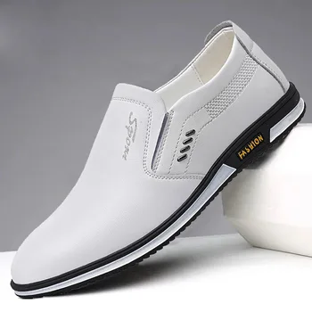 Съвсем Нова мода Мъжки мокасини Мъжки кожени Ежедневни обувки с Високо Качество Мокасини за възрастни Мъжки обувки за шофиране Мъжки обувки Унисекс 2021