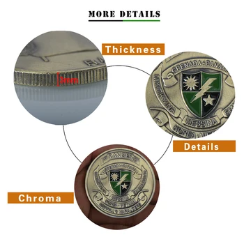 Диапазони WR Водят след себе си на Възпоменателна монета от Армията на САЩ с бронзов покритие и пластмасова капсула Merrill's Marauders Метални монети за подаръци