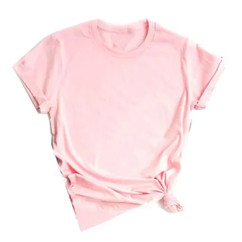 Съвсем Нова дамска тениска Sumemr с къс ръкав Дамски тениска Мулти Чист цвят Женска тениска Модни Блузи с кръгло деколте на едро