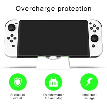 Преминете Joy Против Контролер Зарядно Устройство, Зарядно устройство Стойка Държач За Nintendo OLED Прекъсвач NS Подкрепа игри Joy-Con Док-станция за Бързо Зареждане на