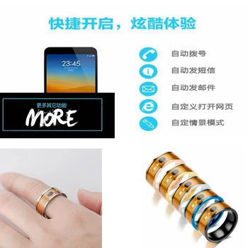 Модерен мъжки пръстен Нова Технология NFC Смарт Пръст Цифрова Пръстен за телефони Android с Функционална Двойка Пръстен от неръждаема стомана