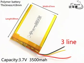 Безплатна доставка 3,7 В,3500 mah (полимерна литиево-йонна батерия) Литиево-йонна батерия за таблети 7 инча 8 инча 9 инча 486789 Безплатна доставка