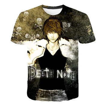 Death Note Тениски 2021 Лятото с къс ръкав 3D Death Note Печатна 3D тениска Модни дрехи Гореща Разпродажба Унисекс Ежедневни модни върхове
