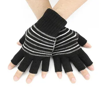 Дамски, Мъжки зимни ръкавици за лаптоп USB с топъл Ръкавици с един пръст на полпальца Зимни топли възли Ръкавици за ръце
