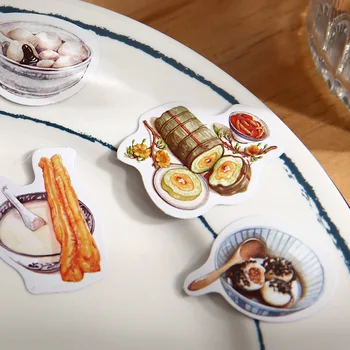 МОХАММ 100 бр Пресни Съставки Десерт Плодови Снек Китайската Кухня Декоративни Стикери Пакет за Scrapbooking САМ Художествени Занаяти