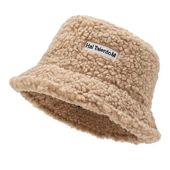 Зимна шапка Новата дамска шапка-кофа от изкуствена вълна Фетровая шапка за пътуване на открито Шапка-ушанка с боб Топла шапка рибар Мъжки Панама Дамски шапки