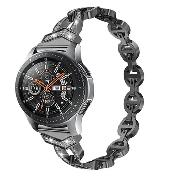 Каишка от бриллиантового камък за Samsung Galaxy watch 4 40/44 3 мм 45 мм R840 Active 2 Метална каишка гривна от неръждаема стомана каишка за часовник
