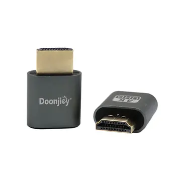 HDMI-съвместим виртуален дисплей 4K DDC EDID Фиктивен Включете EDID Дисплей Мамят Виртуален Мъжки Манекен Емулатор Адаптер, VGA 1920x1080P Горещ