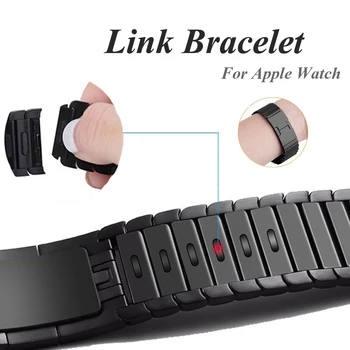 Каишка за Apple Watch Band correa iwatch 44 мм 42 мм 40 мм, 38 мм и 6 SE 5 4 3 316L неръждаема стомана гривна pulseira аксесоари